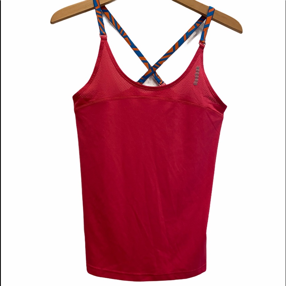 2/$25 REEBOK Criss Cross Straps Tank Top Size Small GUC